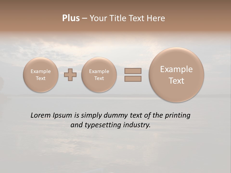Sunrise At Lake Gaston PowerPoint Template