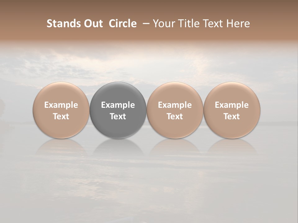 Sunrise At Lake Gaston PowerPoint Template