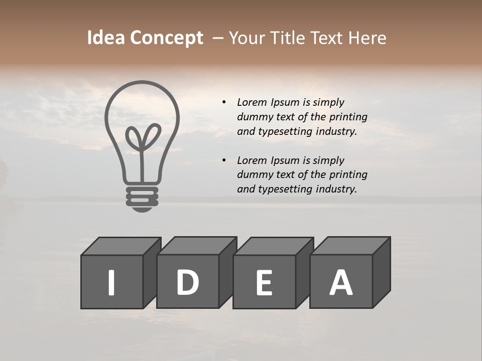 Sunrise At Lake Gaston PowerPoint Template