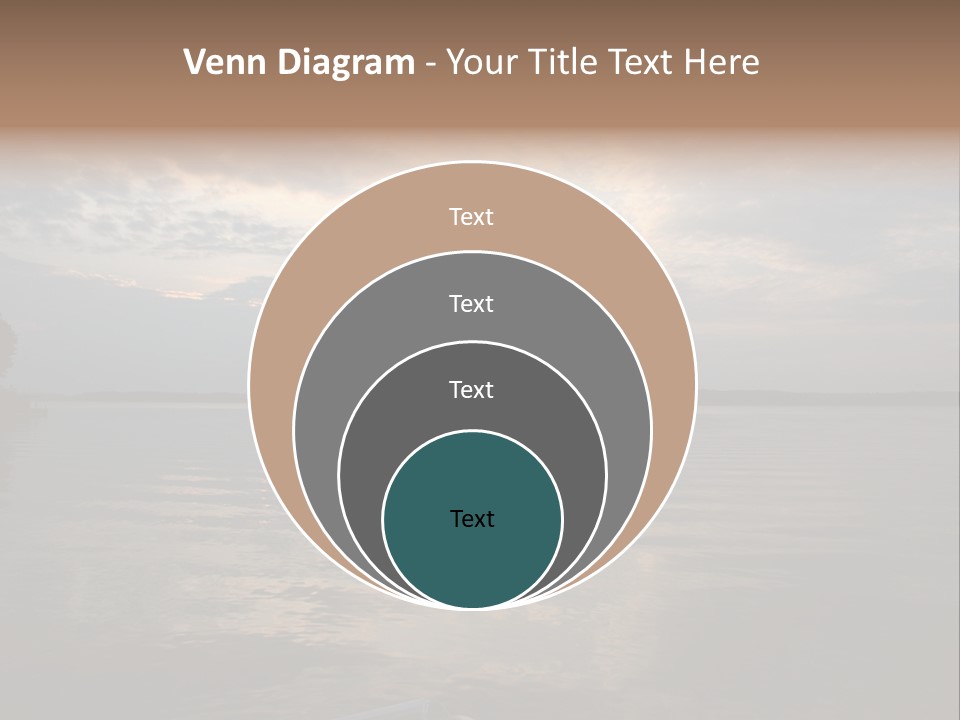 Sunrise At Lake Gaston PowerPoint Template