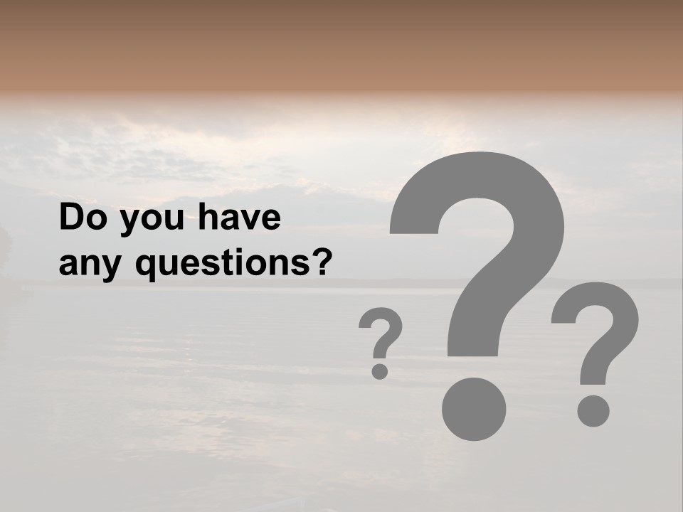 Sunrise At Lake Gaston PowerPoint Template