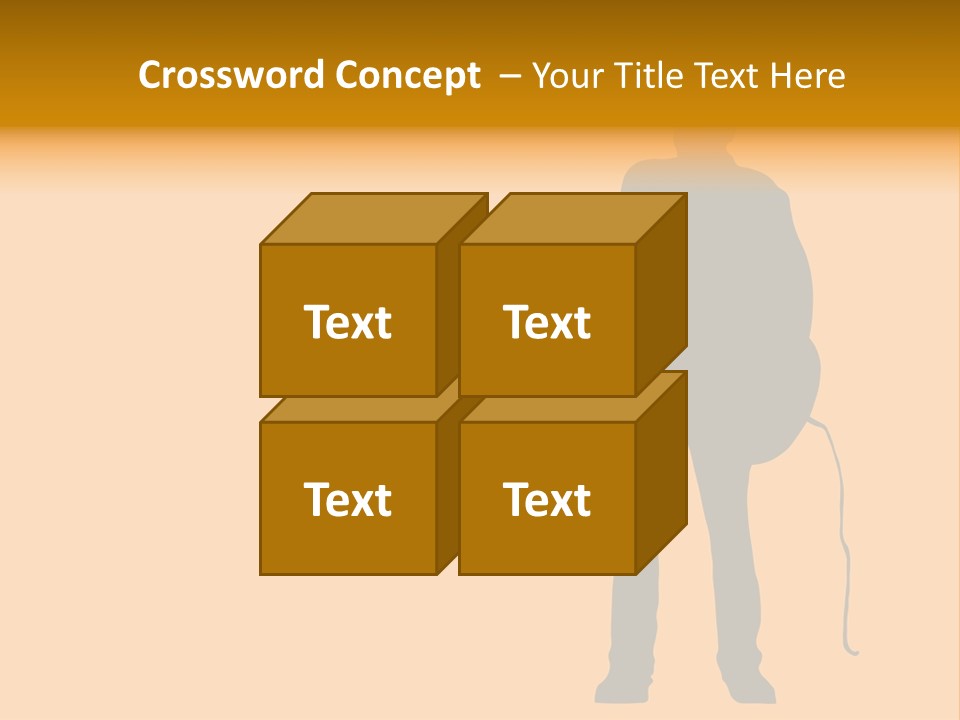 A Man And His Guitar. Illustration PowerPoint Template