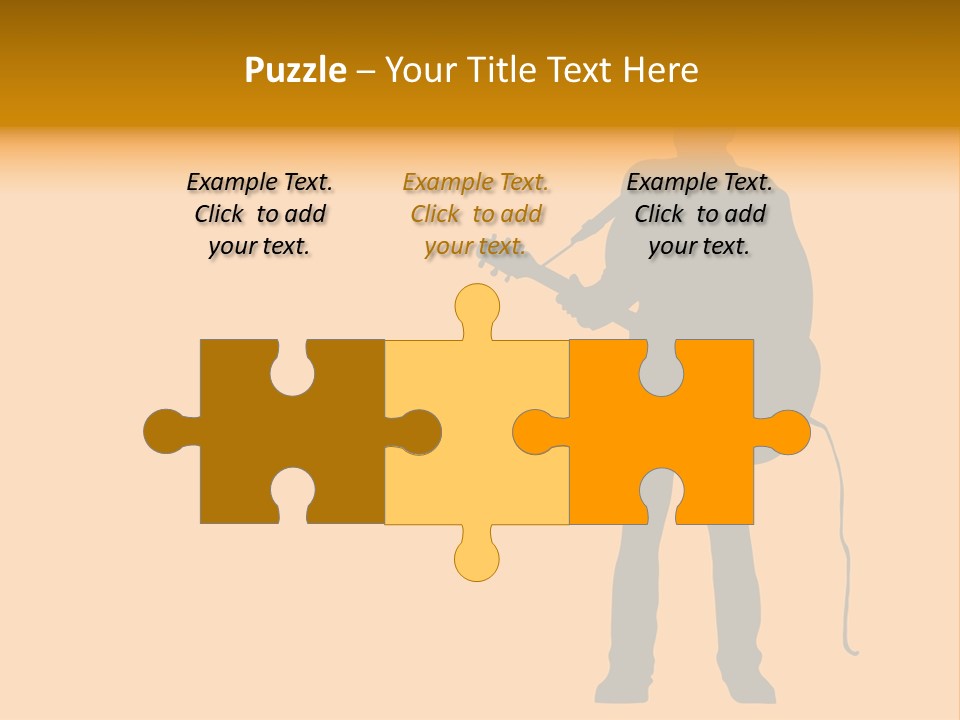 A Man And His Guitar. Illustration PowerPoint Template