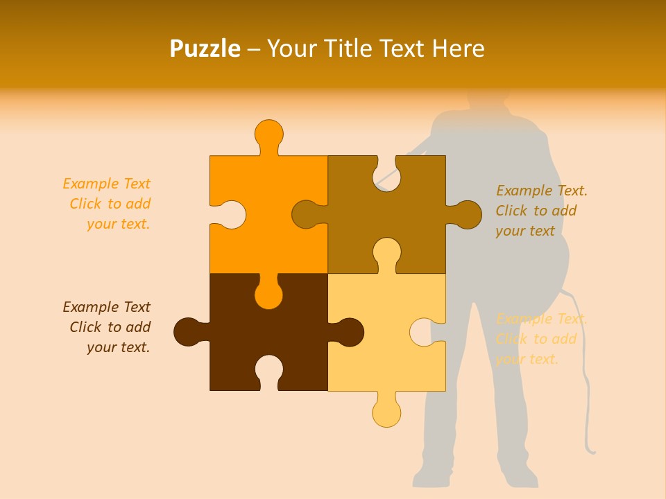 A Man And His Guitar. Illustration PowerPoint Template