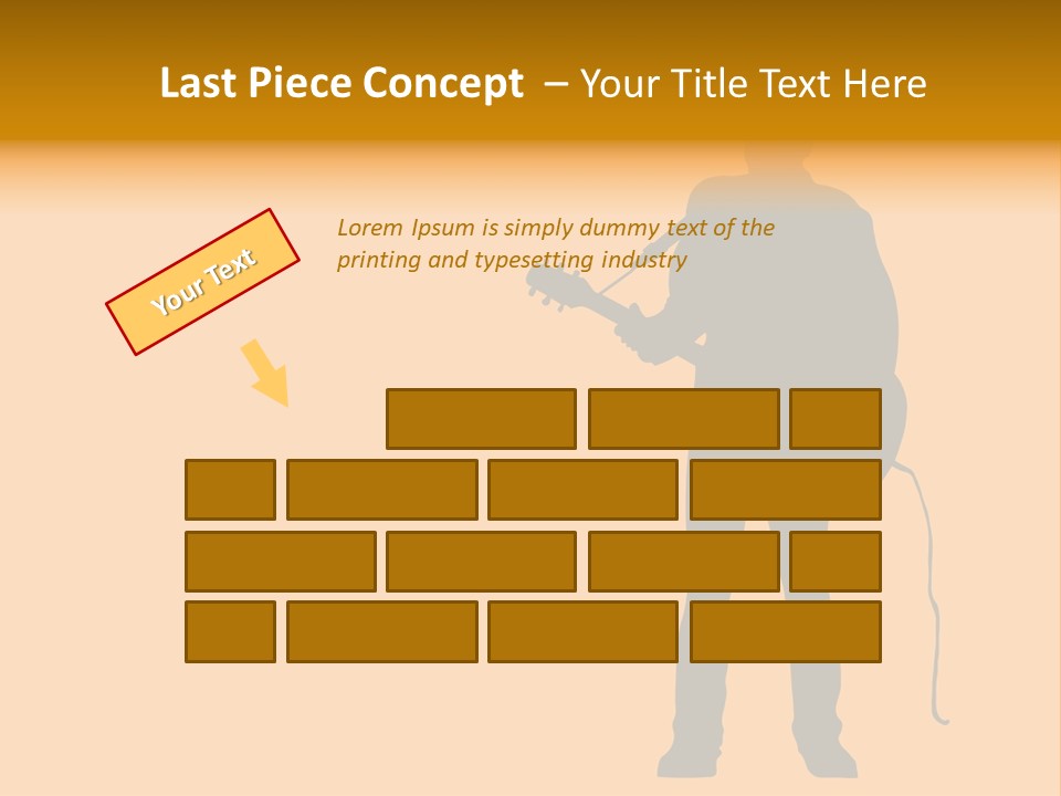 A Man And His Guitar. Illustration PowerPoint Template