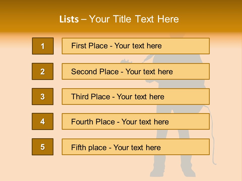 A Man And His Guitar. Illustration PowerPoint Template
