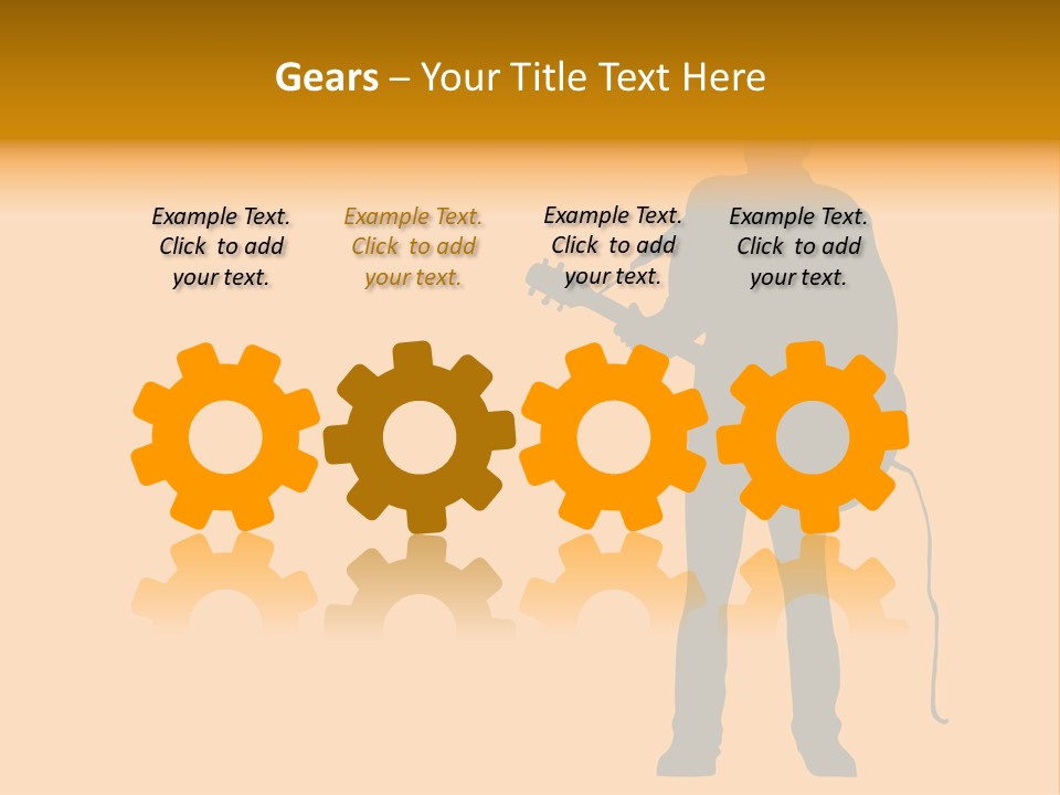 A Man And His Guitar. Illustration PowerPoint Template