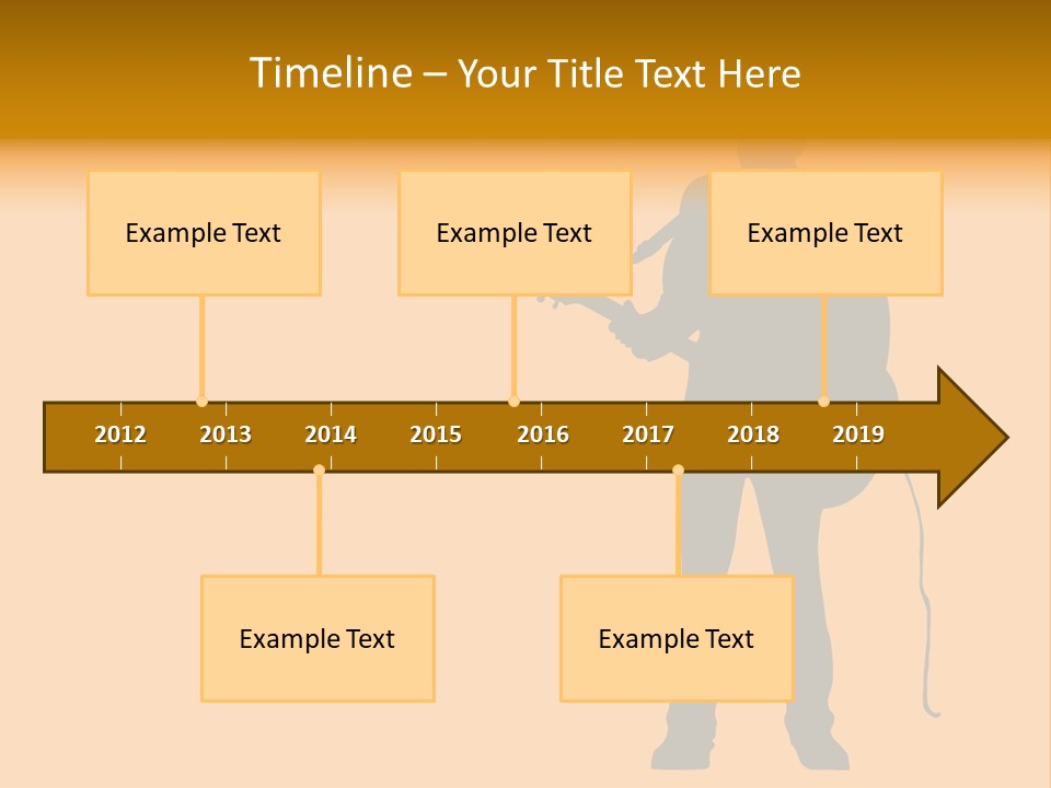 A Man And His Guitar. Illustration PowerPoint Template