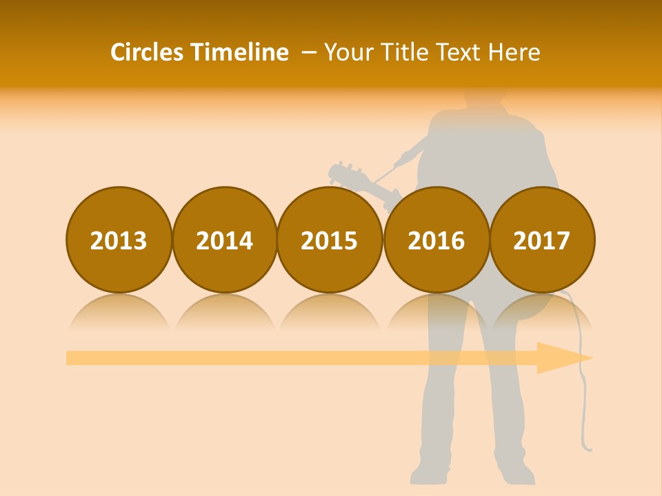 A Man And His Guitar. Illustration PowerPoint Template