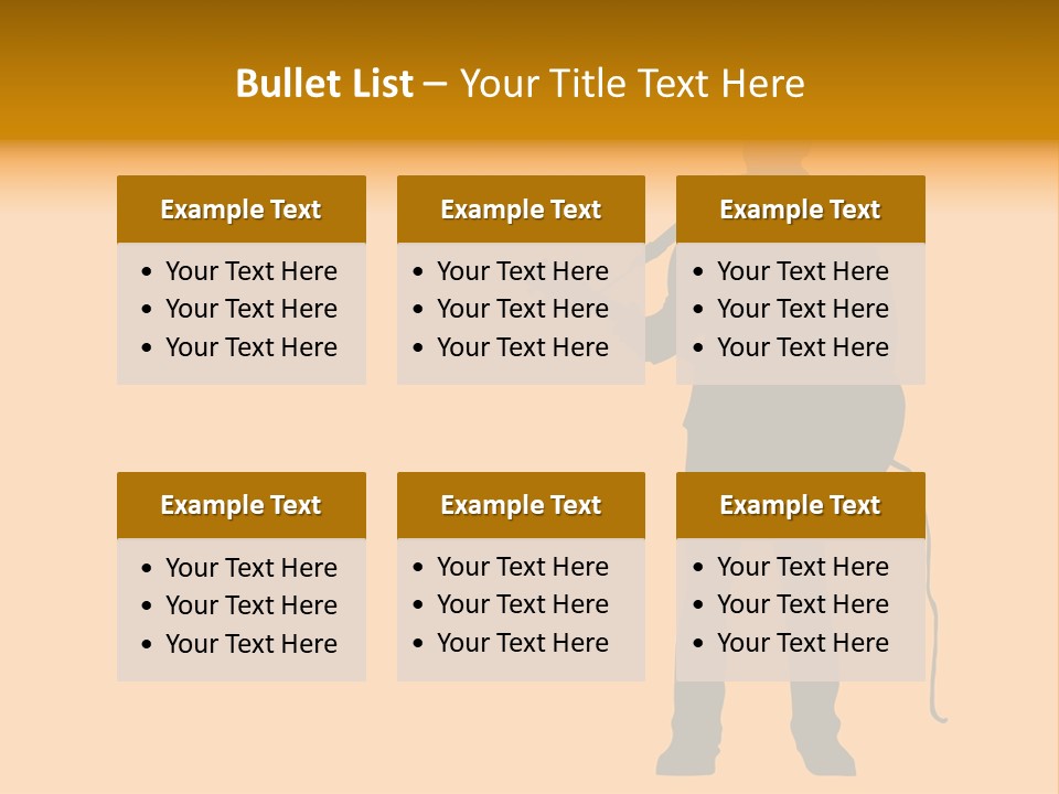 A Man And His Guitar. Illustration PowerPoint Template
