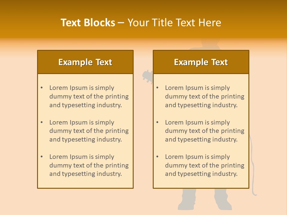 A Man And His Guitar. Illustration PowerPoint Template