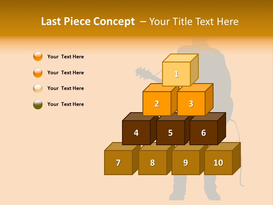 A Man And His Guitar. Illustration PowerPoint Template