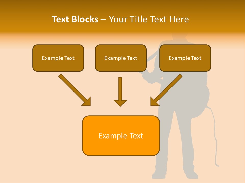 A Man And His Guitar. Illustration PowerPoint Template