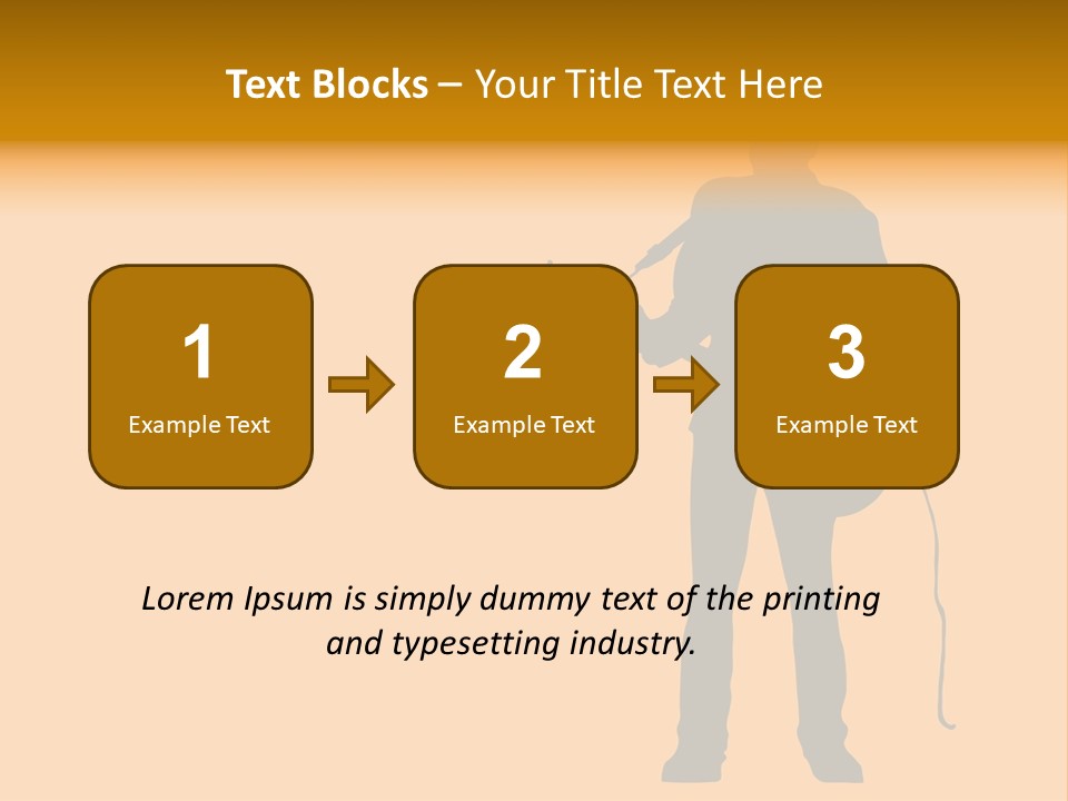 A Man And His Guitar. Illustration PowerPoint Template