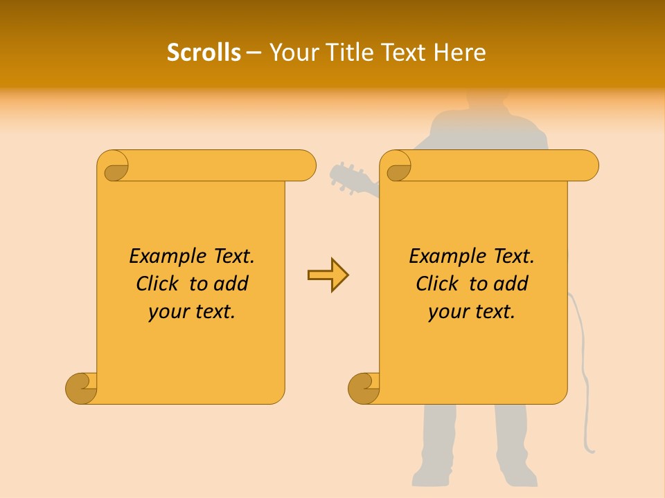 A Man And His Guitar. Illustration PowerPoint Template