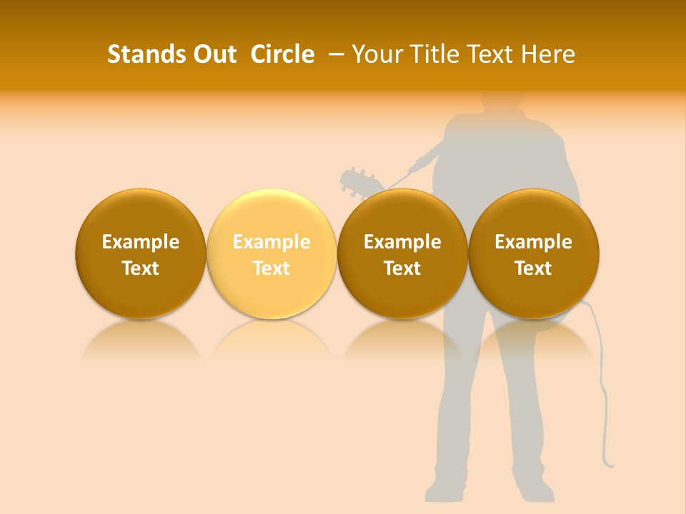 A Man And His Guitar. Illustration PowerPoint Template