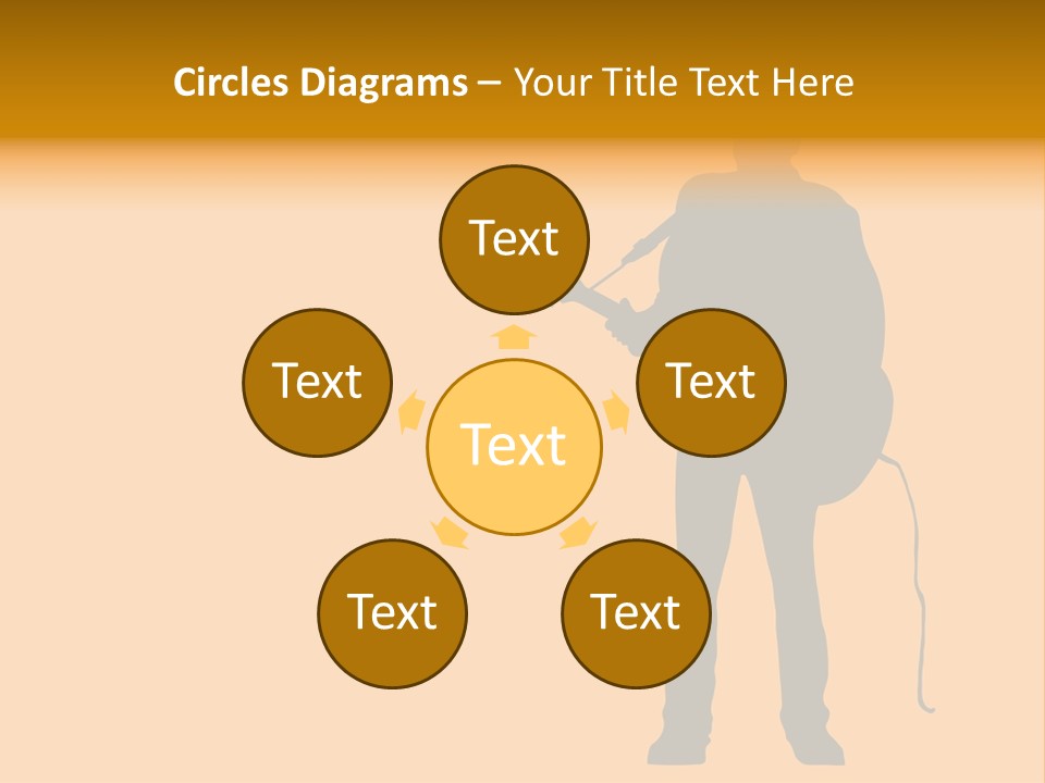 A Man And His Guitar. Illustration PowerPoint Template