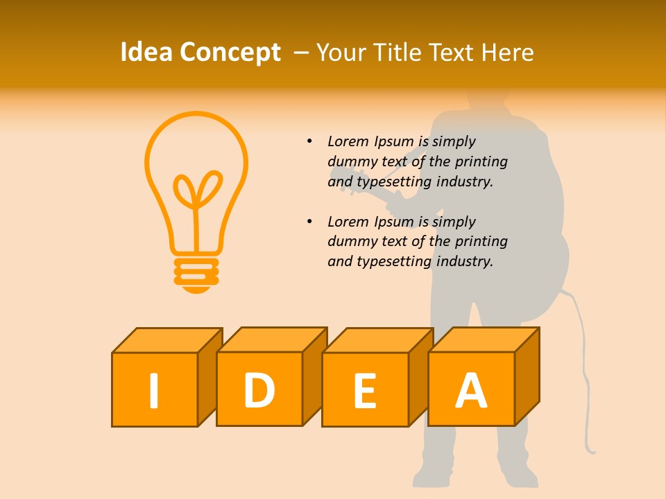 A Man And His Guitar. Illustration PowerPoint Template