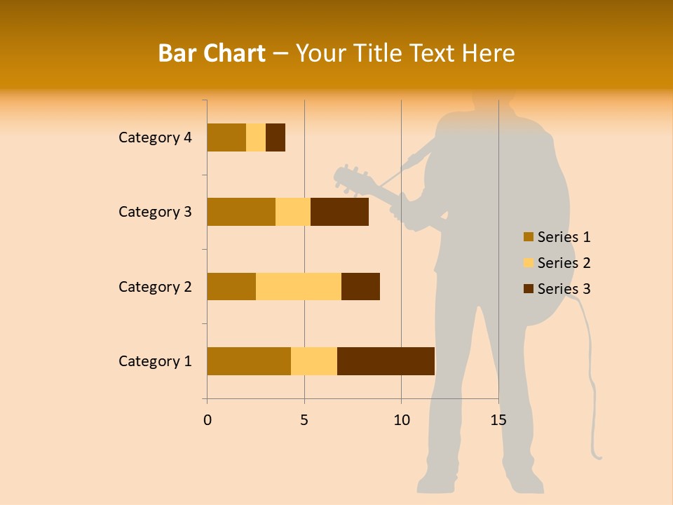 A Man And His Guitar. Illustration PowerPoint Template