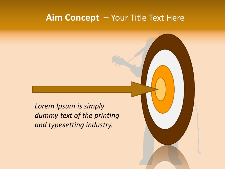 A Man And His Guitar. Illustration PowerPoint Template