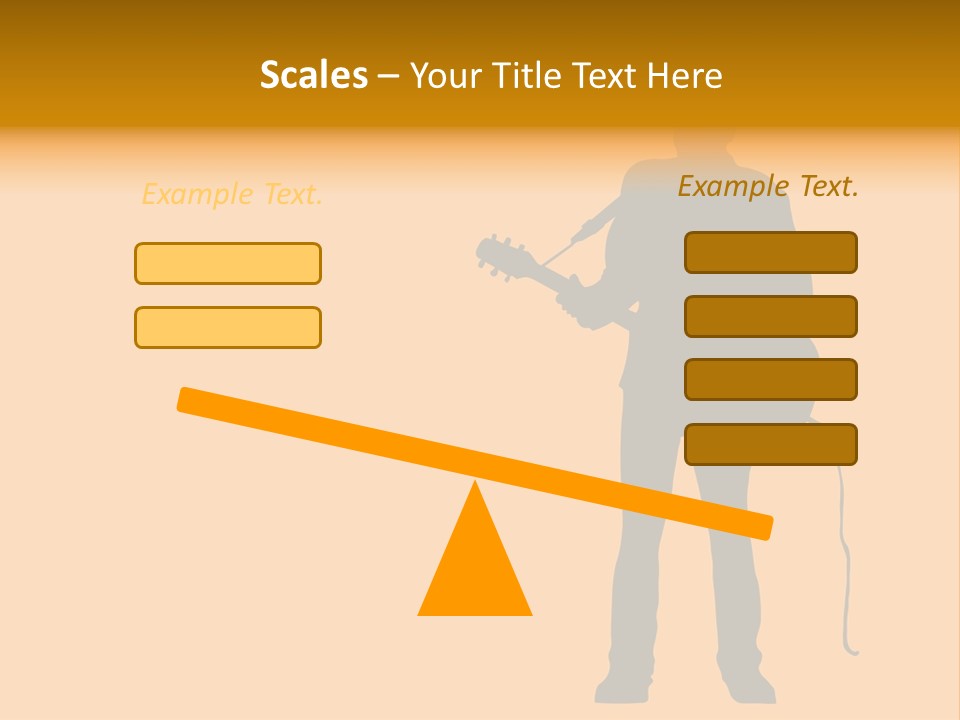 A Man And His Guitar. Illustration PowerPoint Template