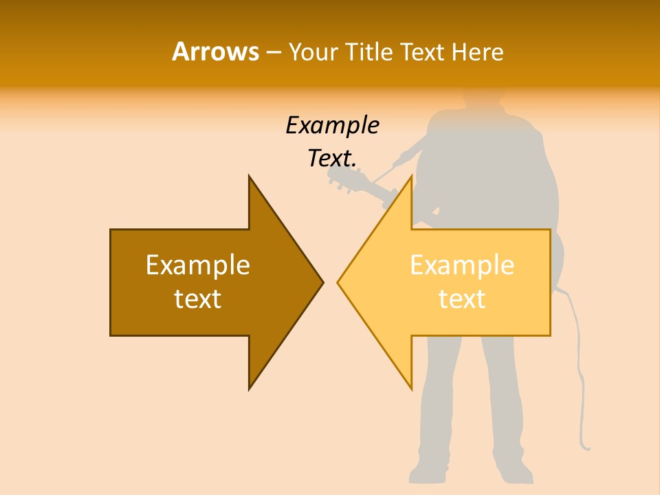 A Man And His Guitar. Illustration PowerPoint Template