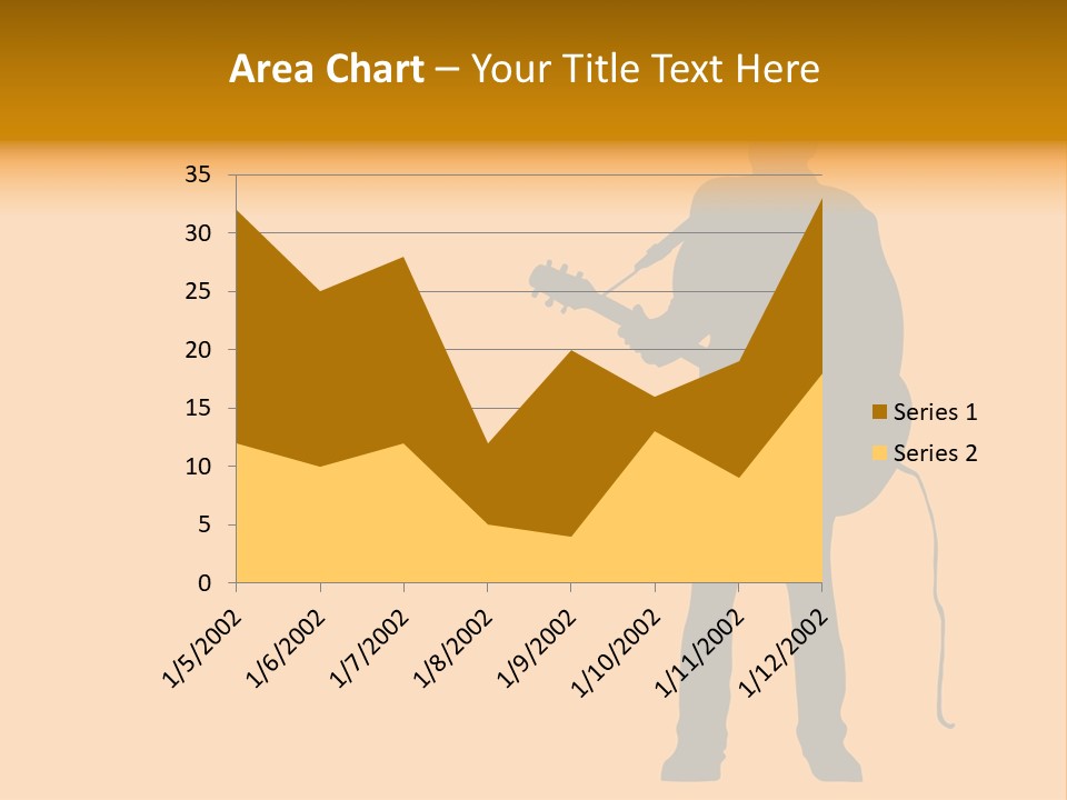 A Man And His Guitar. Illustration PowerPoint Template