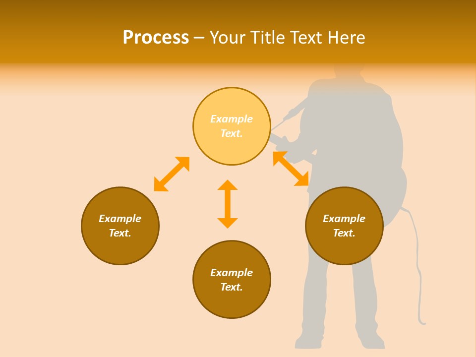 A Man And His Guitar. Illustration PowerPoint Template