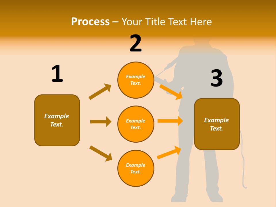 A Man And His Guitar. Illustration PowerPoint Template