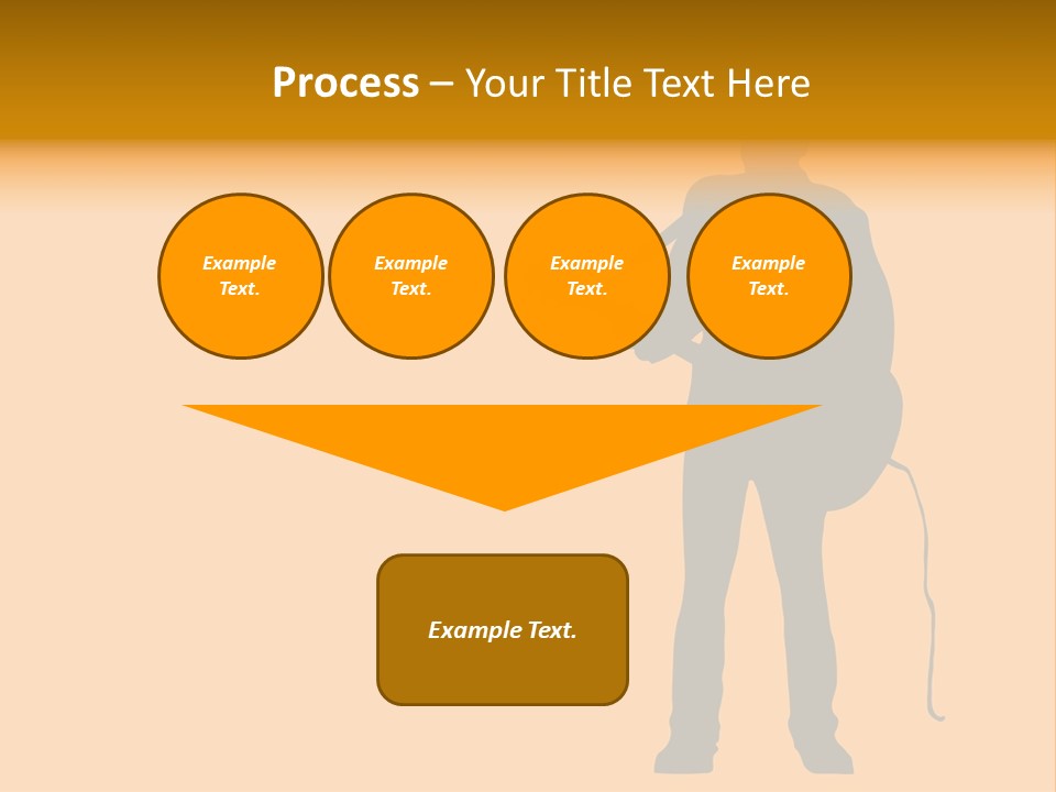 A Man And His Guitar. Illustration PowerPoint Template