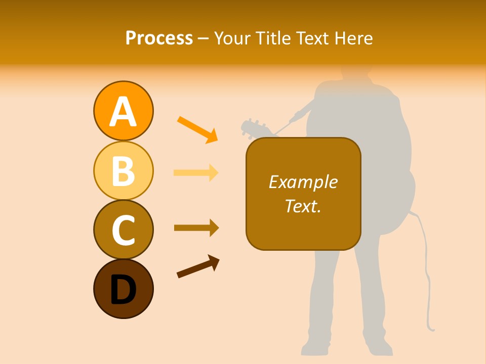 A Man And His Guitar. Illustration PowerPoint Template