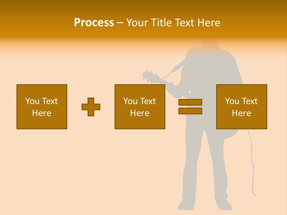 A Man And His Guitar. Illustration PowerPoint Template