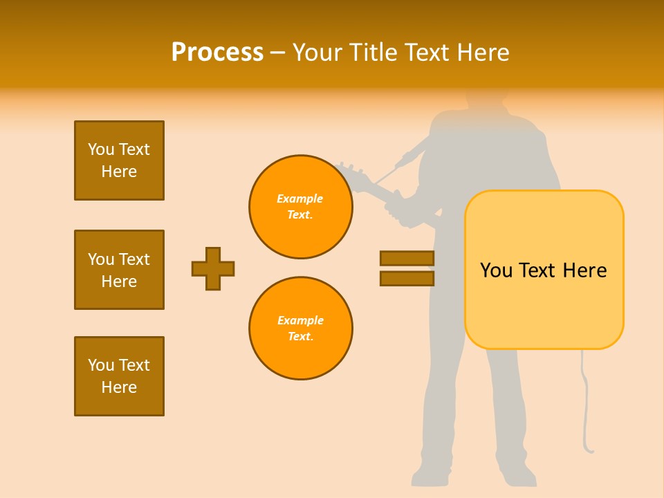 A Man And His Guitar. Illustration PowerPoint Template