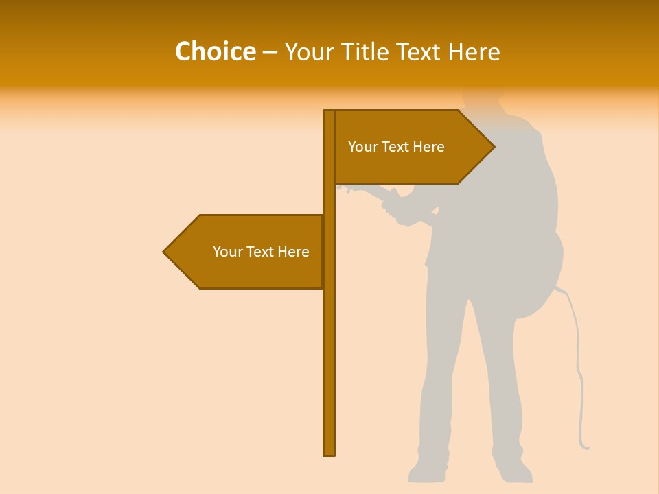 A Man And His Guitar. Illustration PowerPoint Template