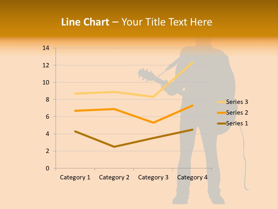 A Man And His Guitar. Illustration PowerPoint Template
