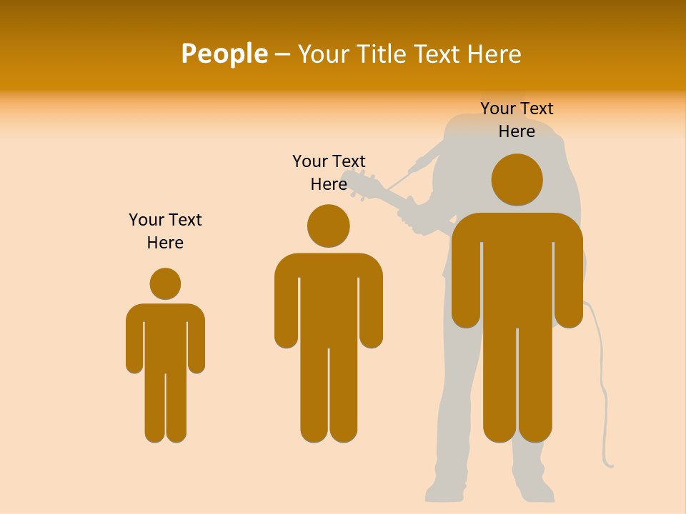 A Man And His Guitar. Illustration PowerPoint Template