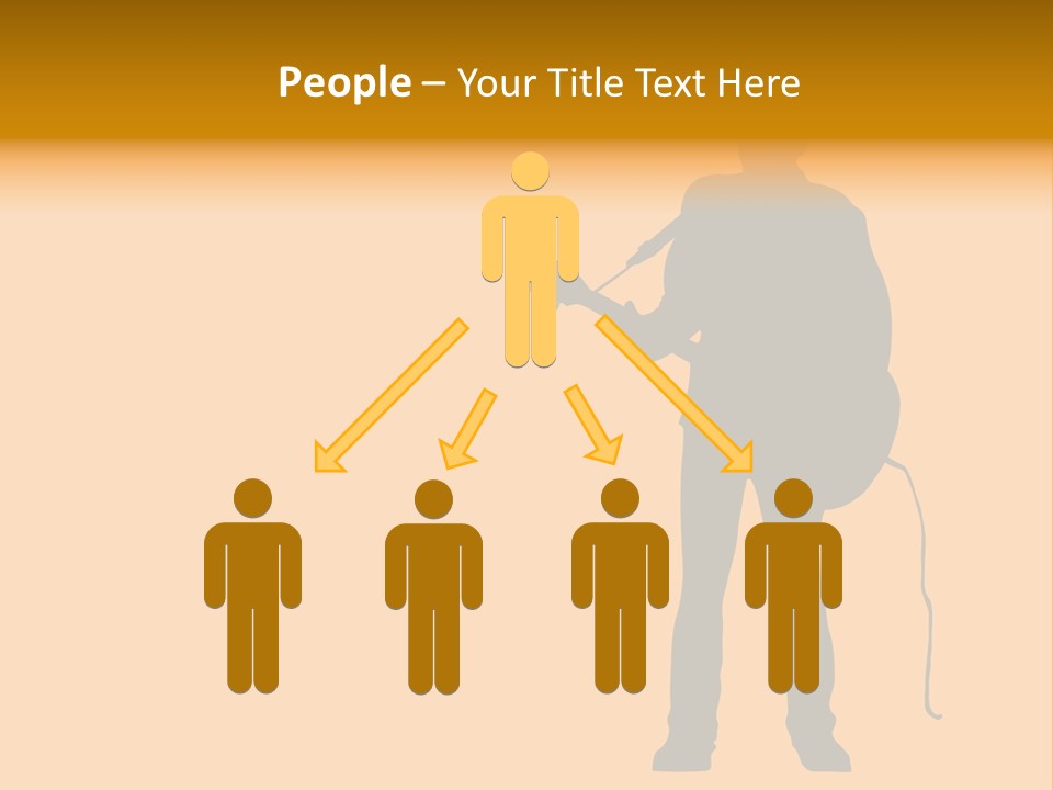 A Man And His Guitar. Illustration PowerPoint Template