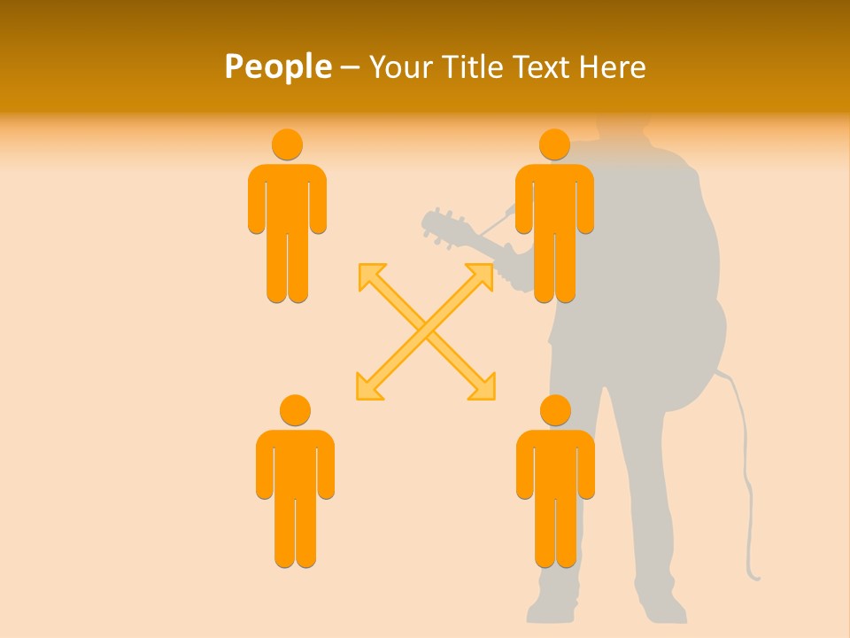 A Man And His Guitar. Illustration PowerPoint Template