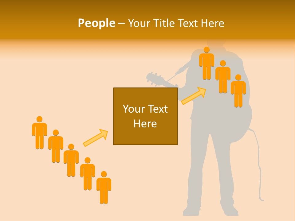 A Man And His Guitar. Illustration PowerPoint Template