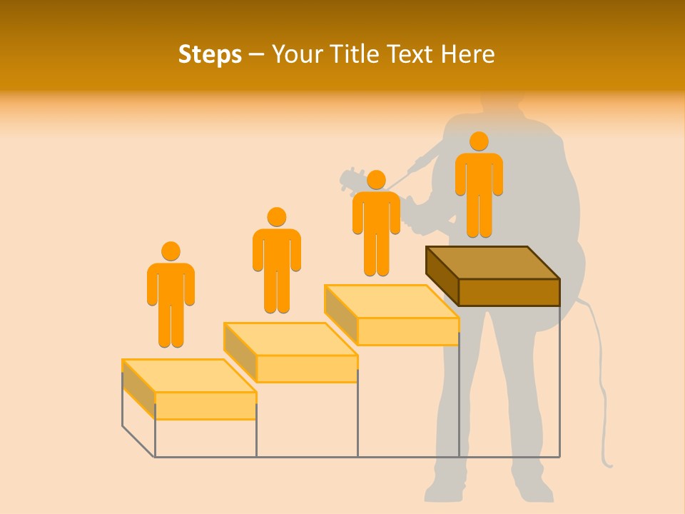 A Man And His Guitar. Illustration PowerPoint Template