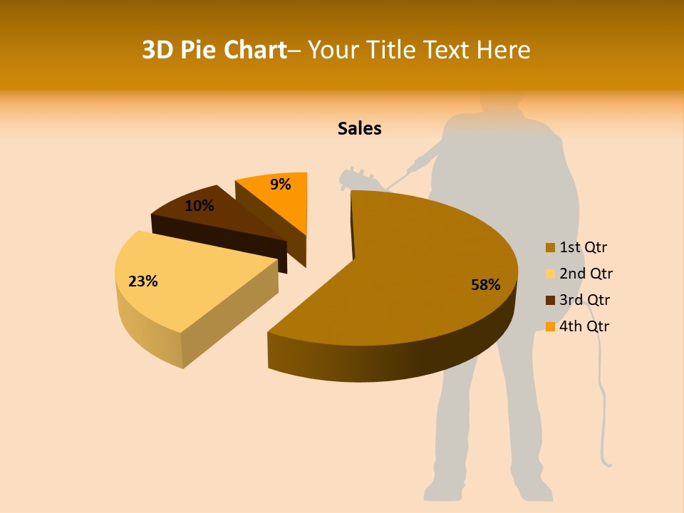 A Man And His Guitar. Illustration PowerPoint Template