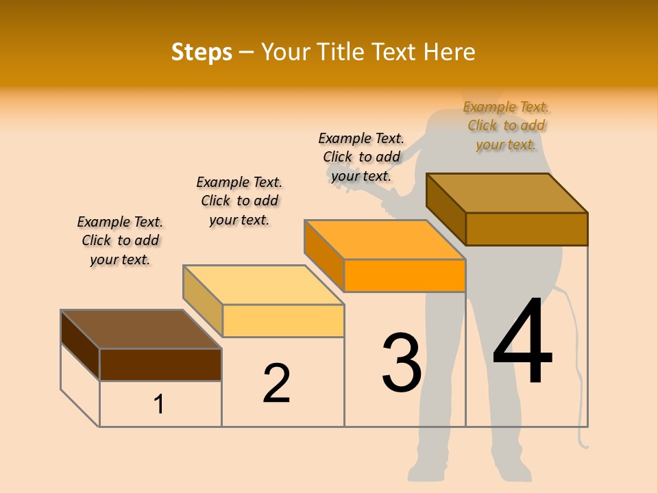 A Man And His Guitar. Illustration PowerPoint Template
