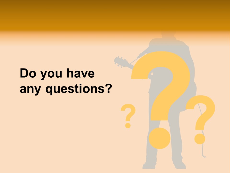 A Man And His Guitar. Illustration PowerPoint Template