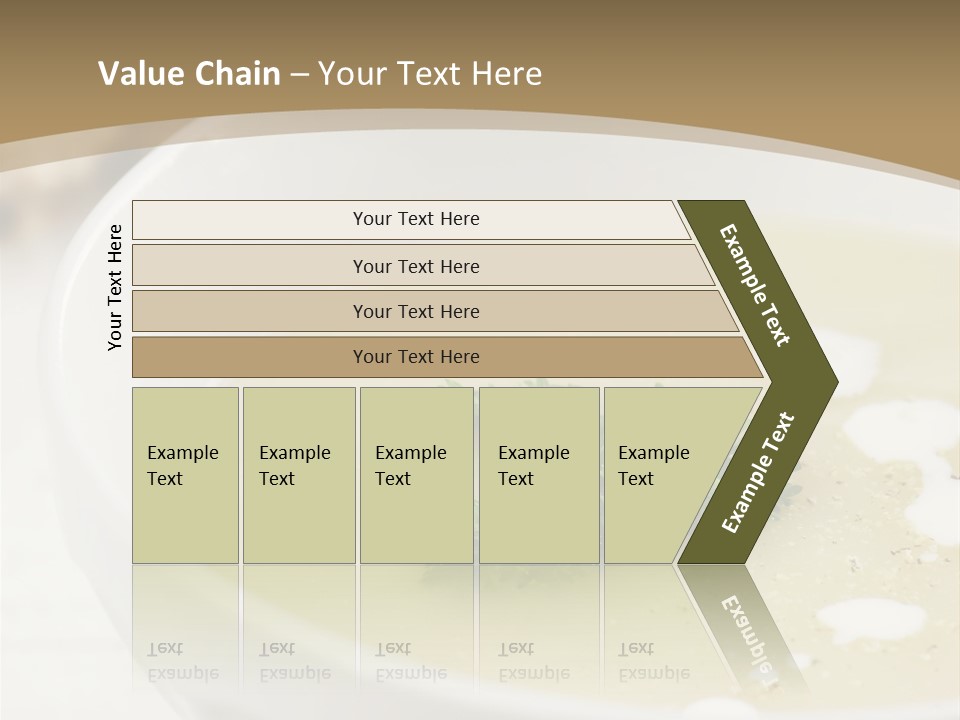 White Bowl Of Asparagus Soup With Chervil And Drops Of Cream. Grainy Bread On Background. Healthy Food. PowerPoint Template