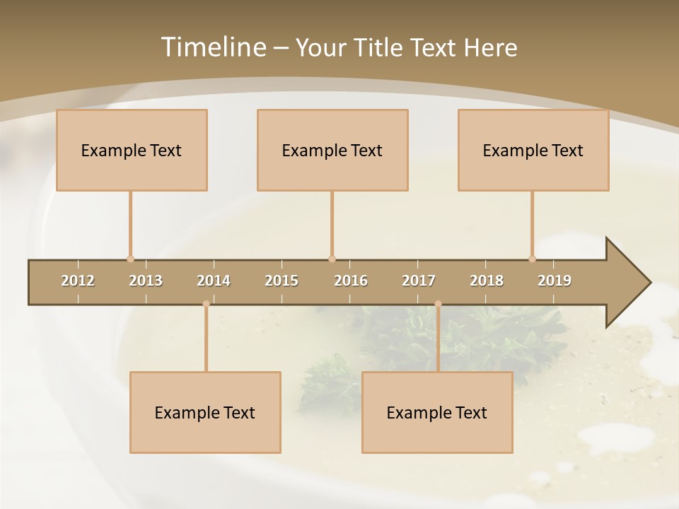 White Bowl Of Asparagus Soup With Chervil And Drops Of Cream. Grainy Bread On Background. Healthy Food. PowerPoint Template