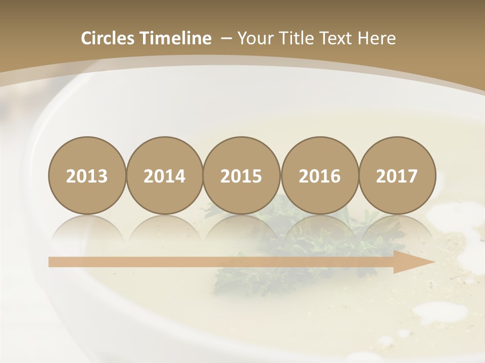 White Bowl Of Asparagus Soup With Chervil And Drops Of Cream. Grainy Bread On Background. Healthy Food. PowerPoint Template