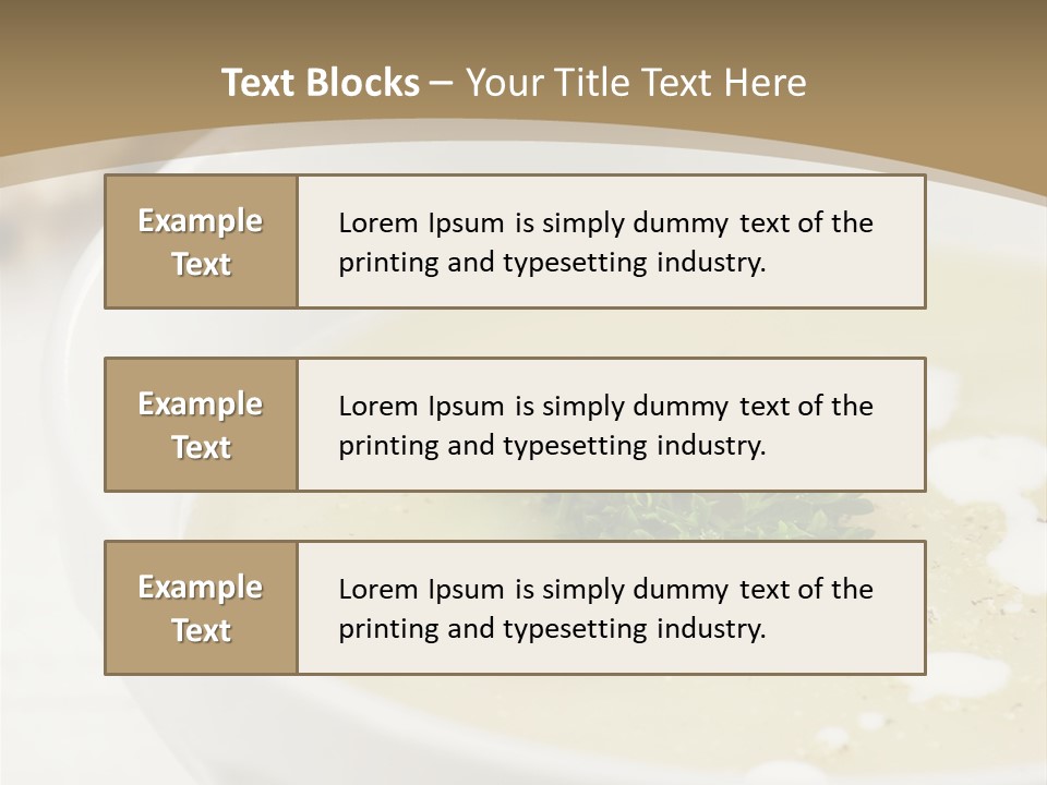 White Bowl Of Asparagus Soup With Chervil And Drops Of Cream. Grainy Bread On Background. Healthy Food. PowerPoint Template