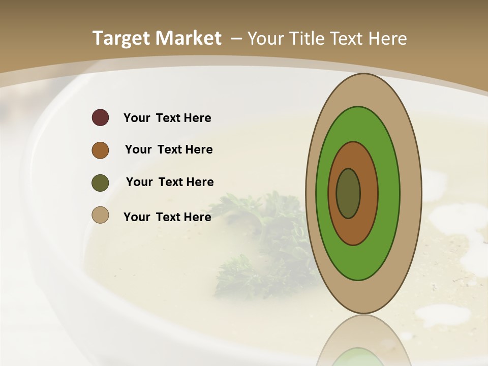 White Bowl Of Asparagus Soup With Chervil And Drops Of Cream. Grainy Bread On Background. Healthy Food. PowerPoint Template