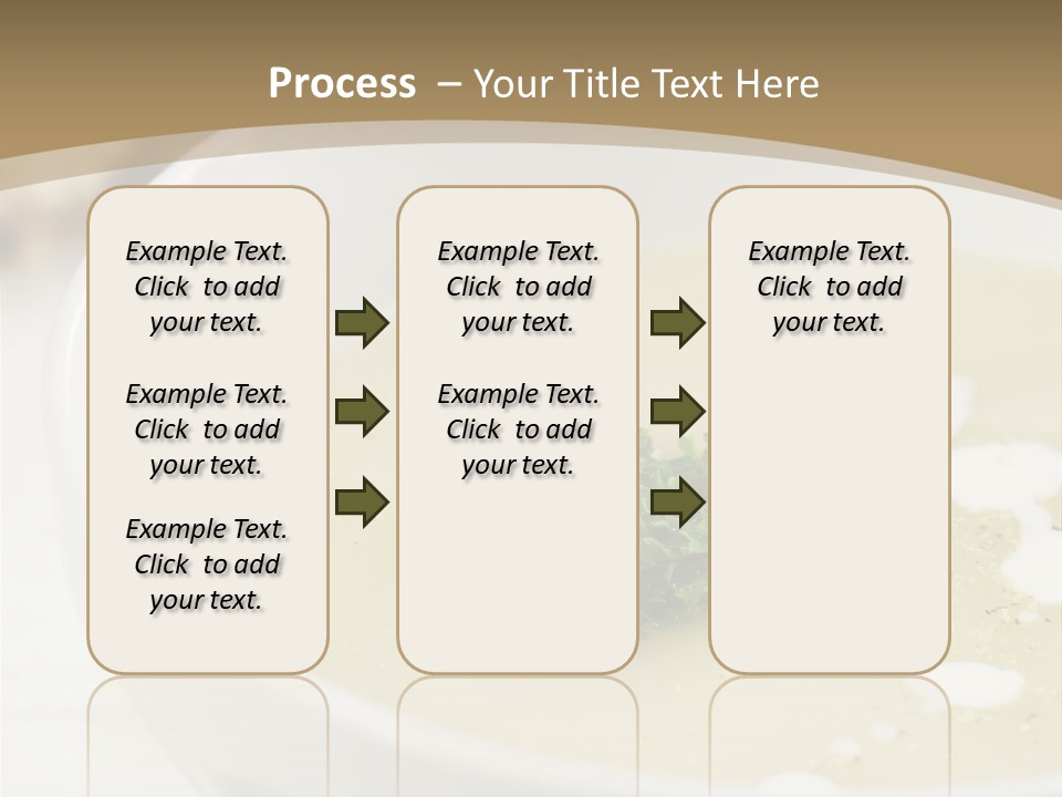 White Bowl Of Asparagus Soup With Chervil And Drops Of Cream. Grainy Bread On Background. Healthy Food. PowerPoint Template