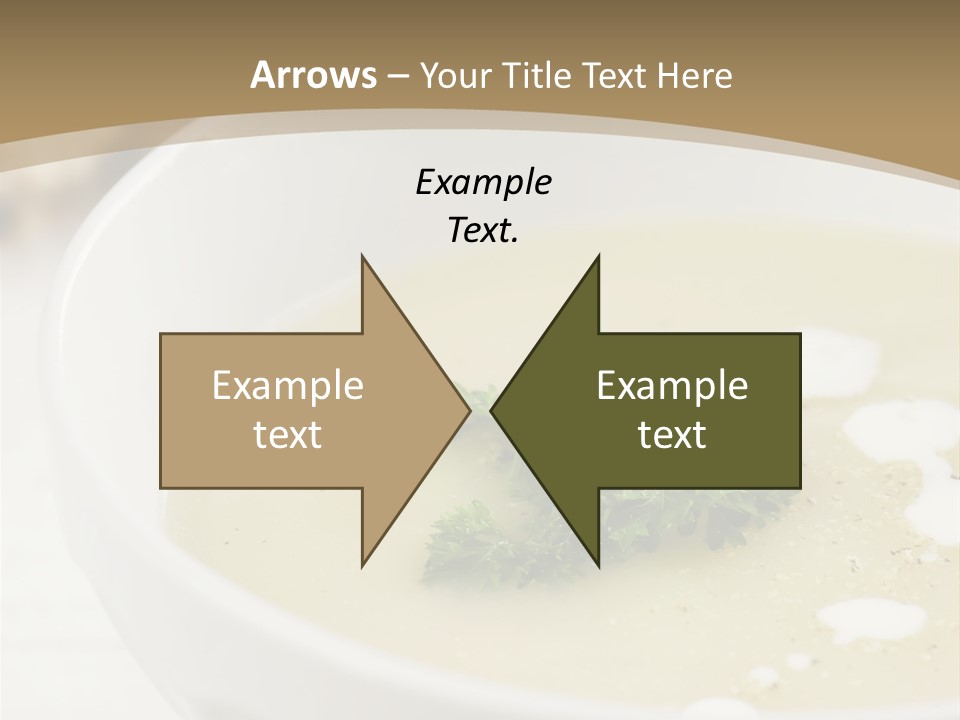 White Bowl Of Asparagus Soup With Chervil And Drops Of Cream. Grainy Bread On Background. Healthy Food. PowerPoint Template